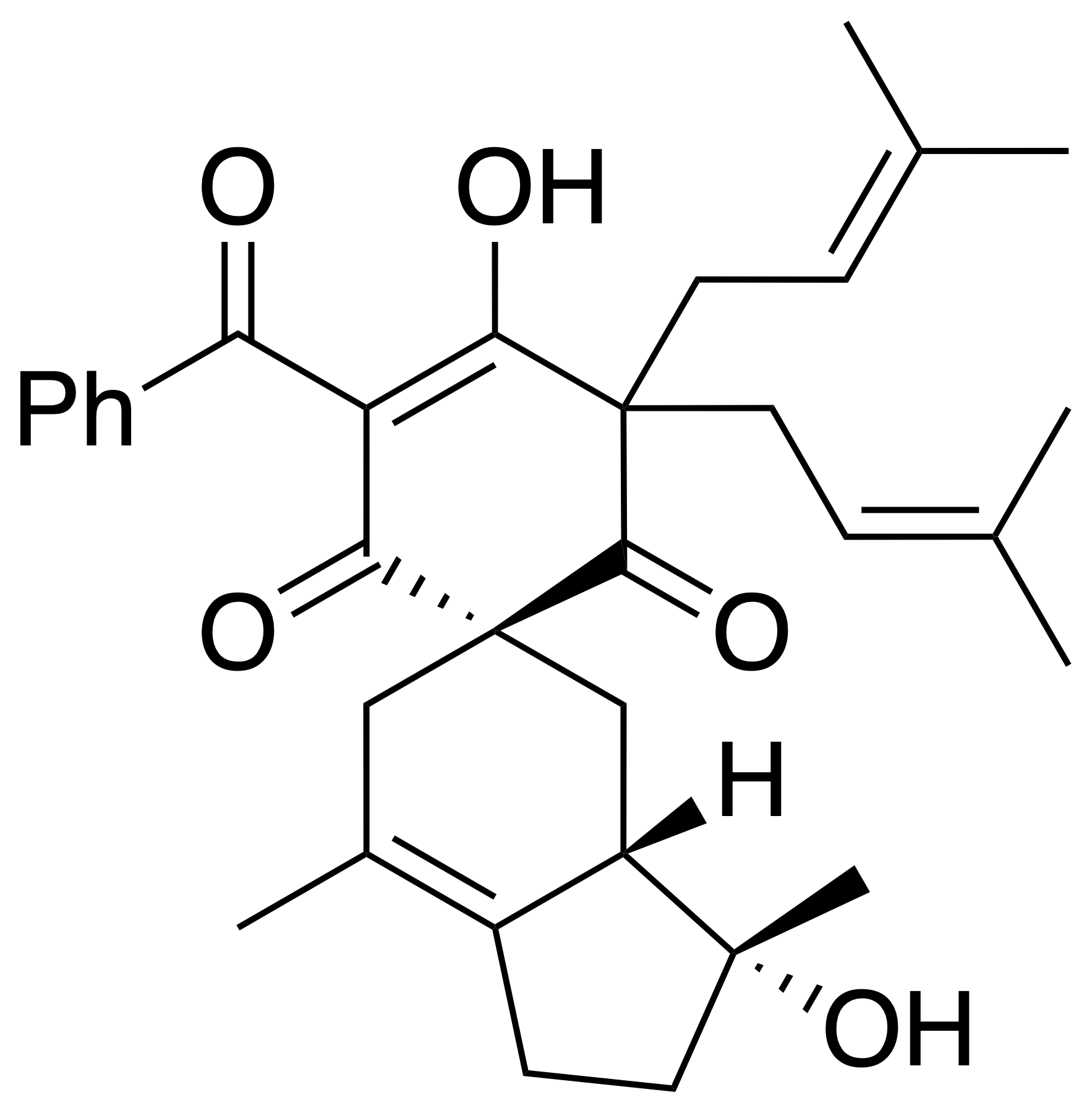 Structure 377: hyperjaponiol B — spiroindanes