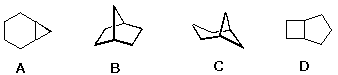 Four bicyclic skeletons A-D: fused, bicyclo[2.2.1], bicyclo[3.1.1], and spiro/fused candidates