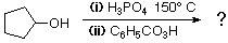 Reaction conditions for Q17: cyclopentanol with (i) H3PO4 150C then (ii) C6H5CO3H