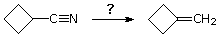 Reaction converting cyclobutanecarbonitrile to methylenecyclobutane