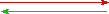 Reaction arrow pair: red forward arrow above a green reverse arrow